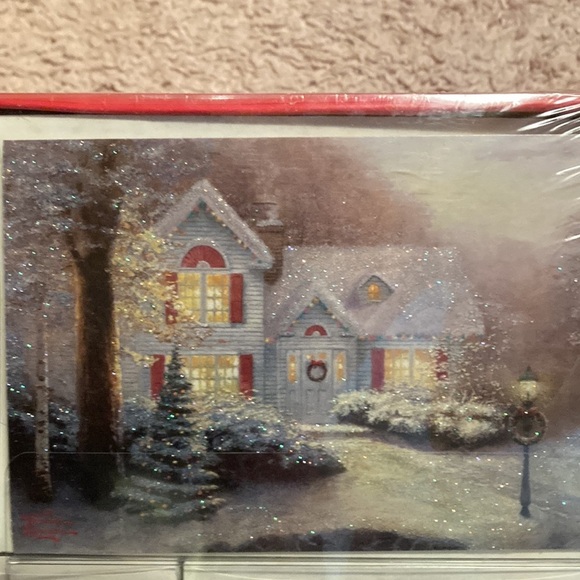 🌸NIB HALLMARK Thomas Kincade 40 ct assorted Christmas cards with seals - Picture 4 of 11